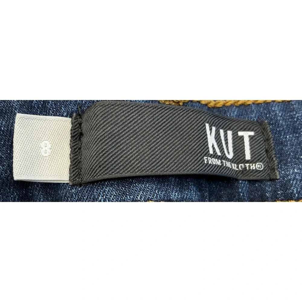 Kut from the Kloth Toothpick Skinny Jeans Medium Wash Stretch Size 8 Denim